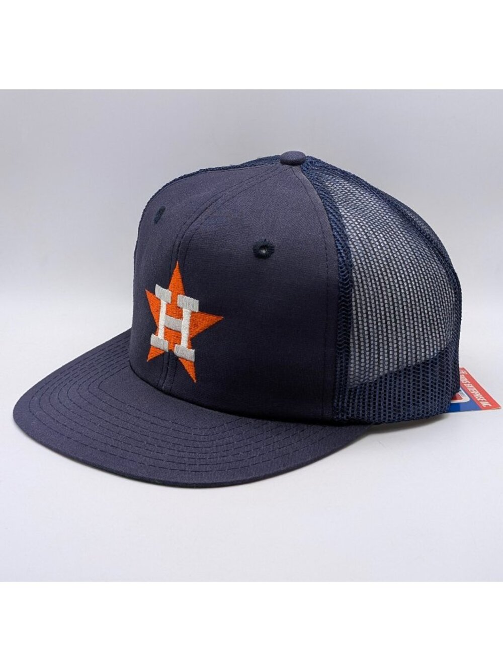 Houston Astros Hat Cap Snapback Blue Orange Twins Trucker Mesh MLB 90s Baseball